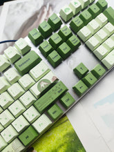 Mint Green Keycaps Set, Matcha Cherry Keycaps Set, 64/68/96/104/108 MX Keycaps, Artisan Universal Keycaps, Mechanical Keyboard Keycaps Set